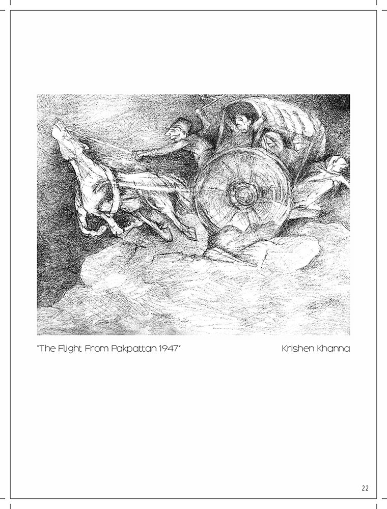 The Flight From Pakpattan 1947 - Platography On Acid Proof Paper by Krishen Khanna