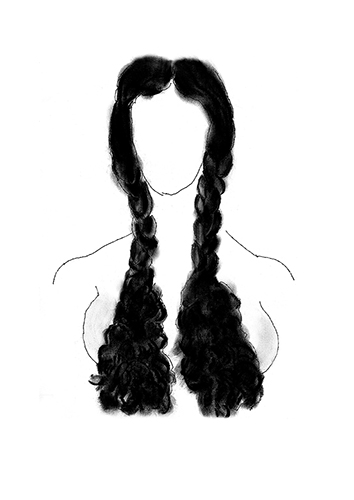 Hair 4 - Platography On Paper by Kashinath Salve