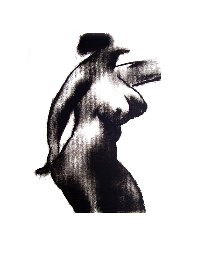 Nude 2 - Platography On Paper by Kashinath Salve