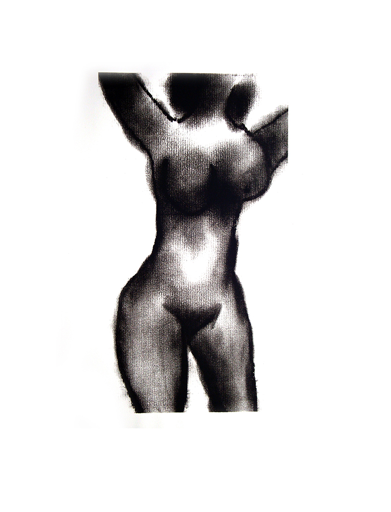 Nude 3 - Platography On Paper by Kashinath Salve