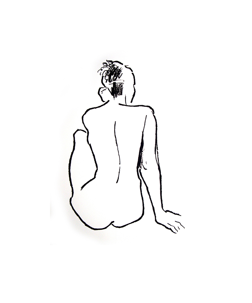 Nude 10 - Platography On Paper by Kashinath Salve