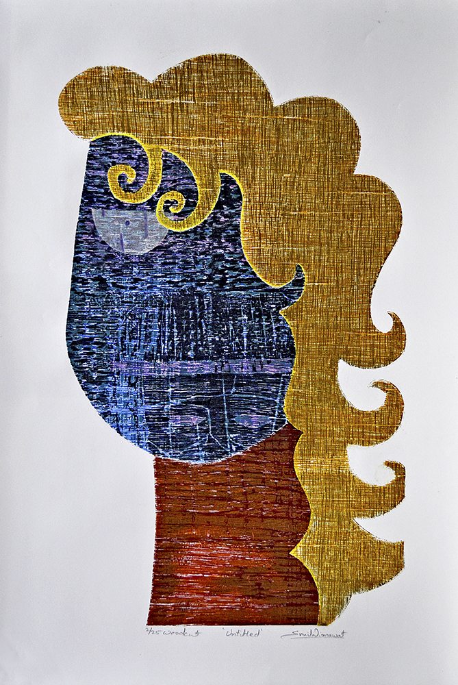 Epoch - Woodcut On Paper by Sunil Nimawat