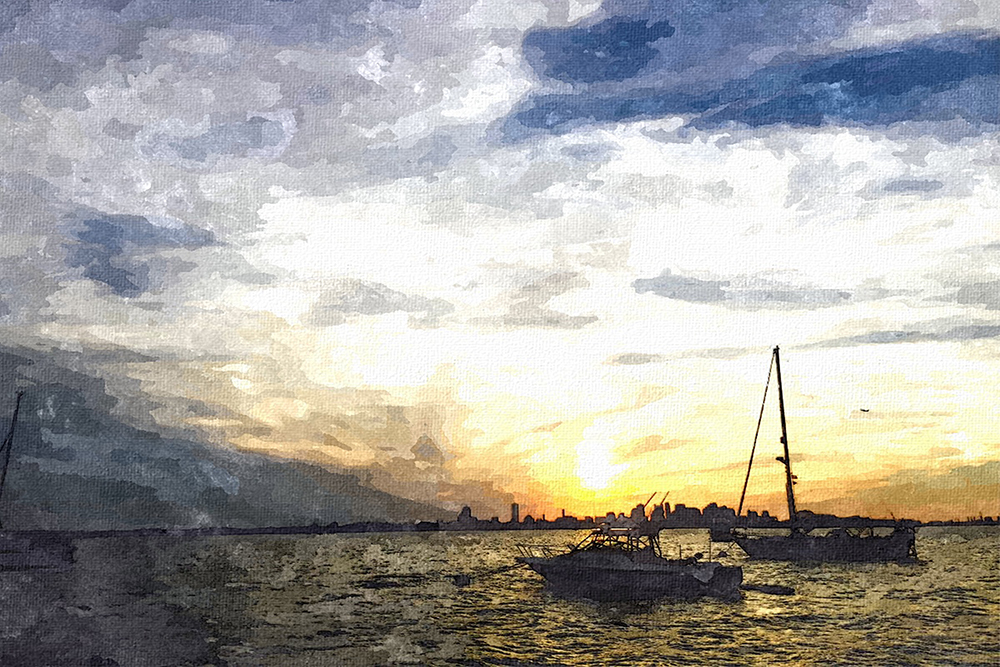 Landscape - Acrylic On Canvas by Junaid Umar