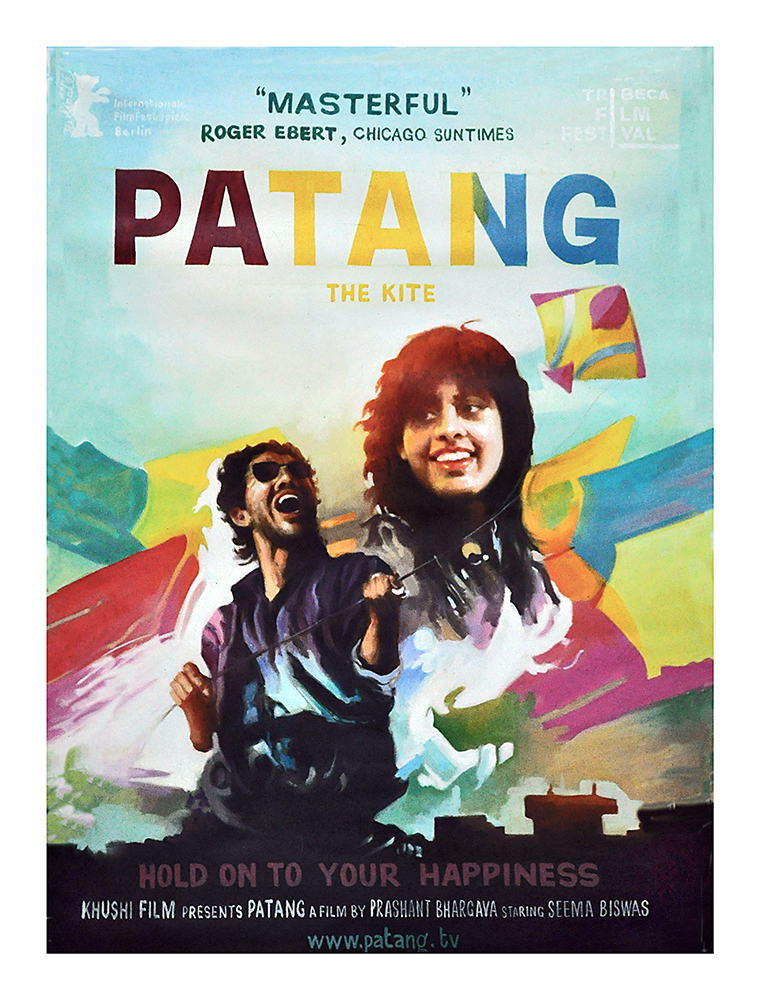 Patang - Poster Colour on Canvas
 by Salim Khan