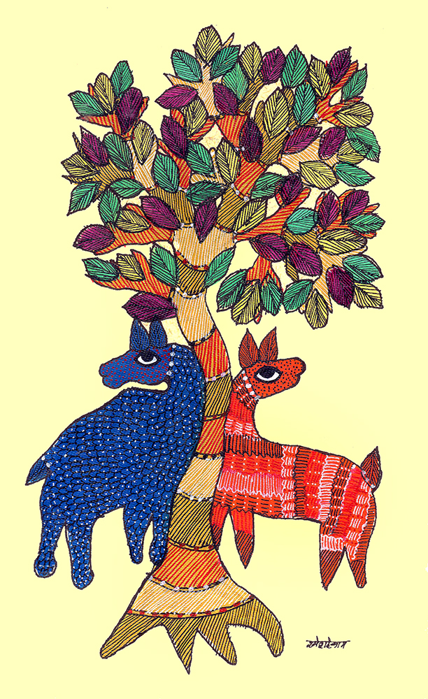 Gond Art By Raj kumar Shyam