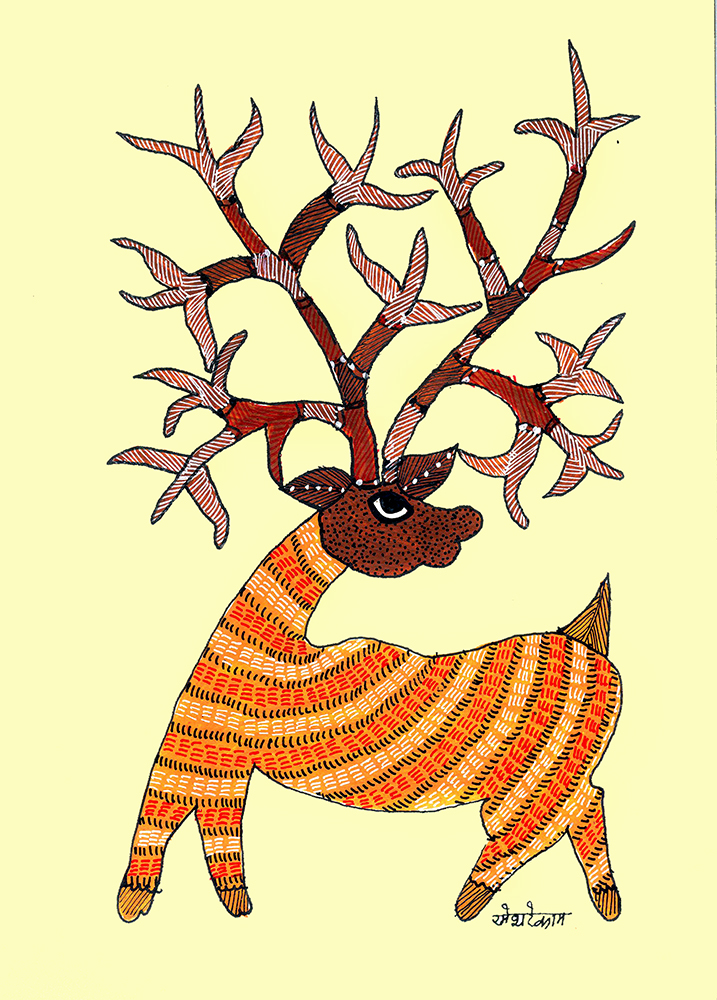 Gond Art By Raj kumar Shyam