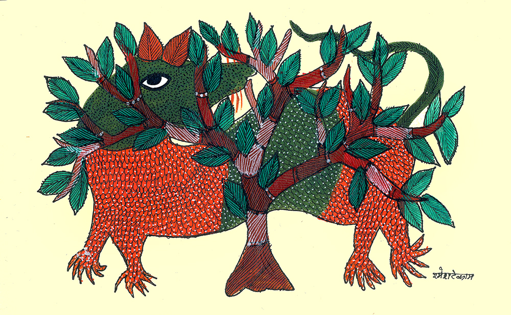 Gond Art By Raj kumar Shyam