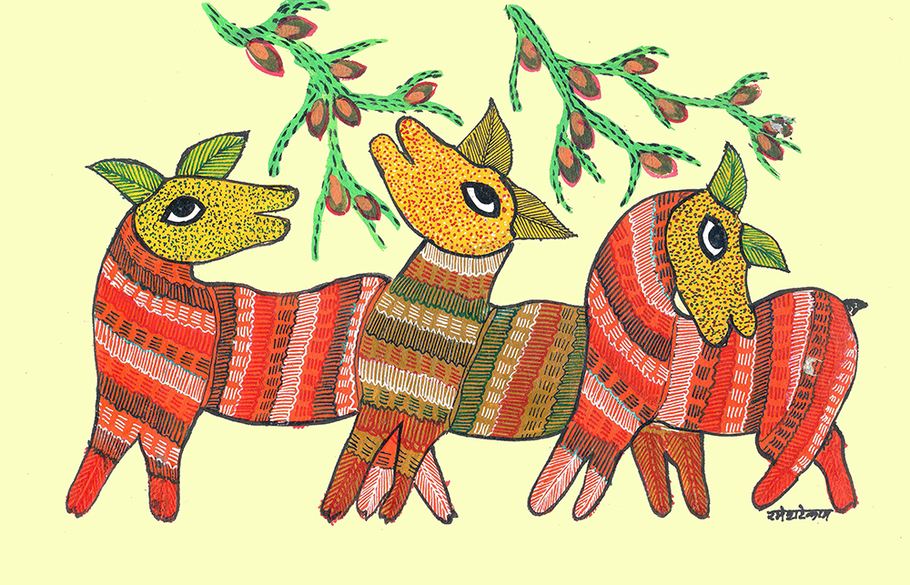 Gond Art By Raj kumar Shyam