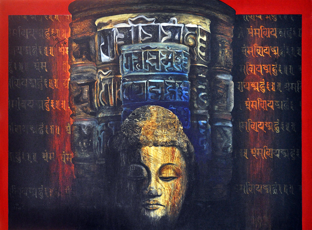 Untitled 1 -  Acrylic  On Canvas by CHARAN SHARMA