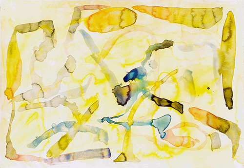 Untitled 04 - Water Colour  On Paper by Laxman Gore