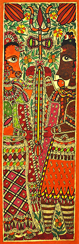 Madhubani 7 - Madhubani Art On Hand made Paper by Teera Devi