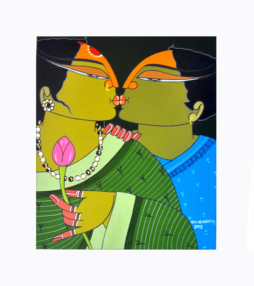 Natural Colour & Acrylic Painting by Artist Apu Debnath