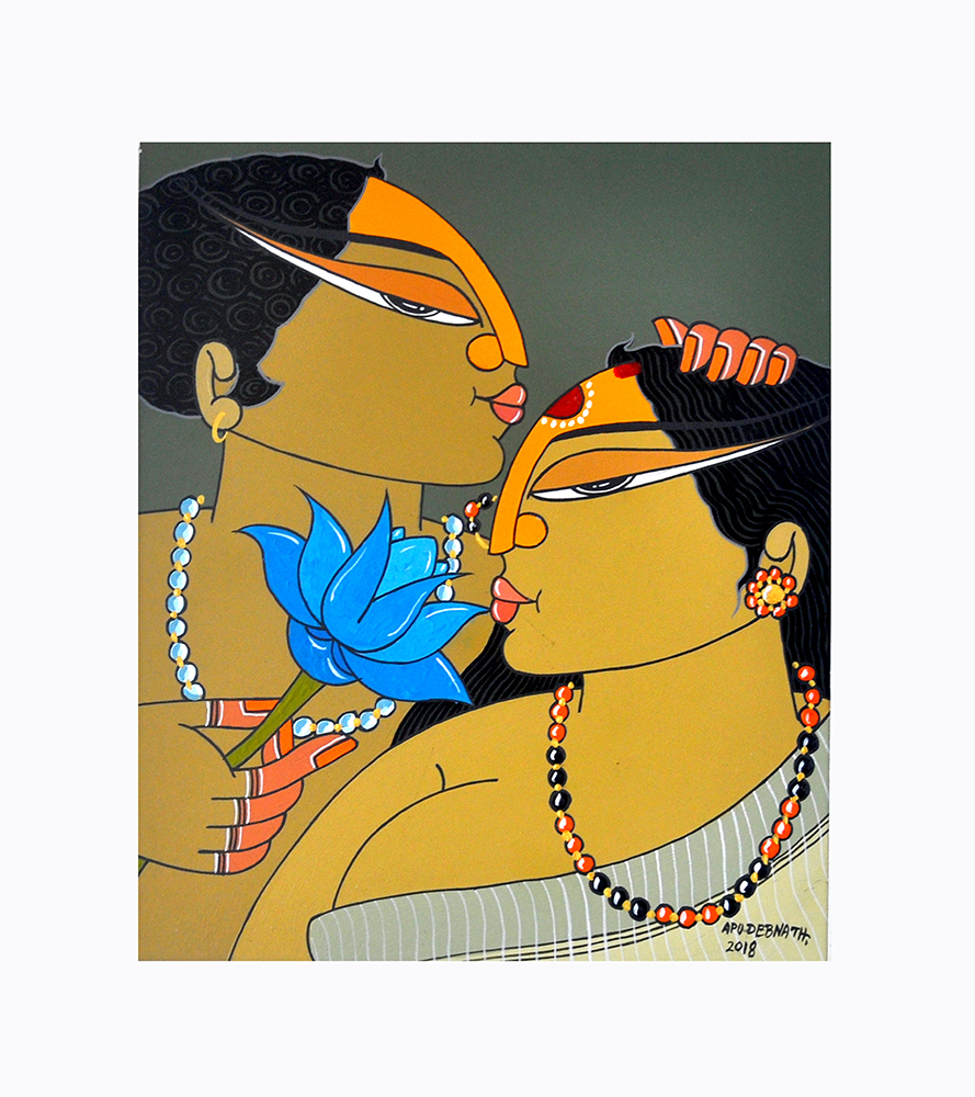 Natural Colour & Acrylic Painting by Artist Apu Debnath