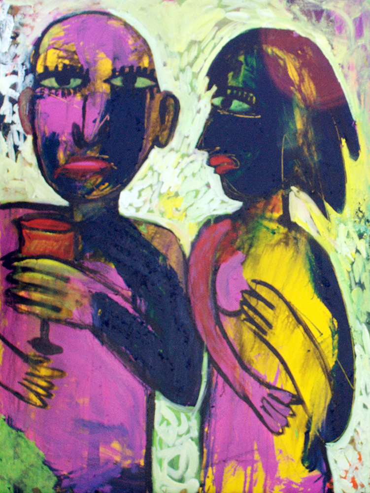 Wild Couple 1 - Acrylic On Canvas by  Sweeta Rai
