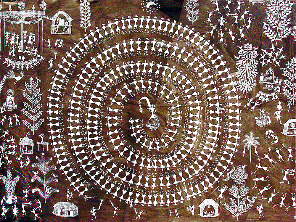 Gleanings - Warli Painting by Ganesh Wangadd