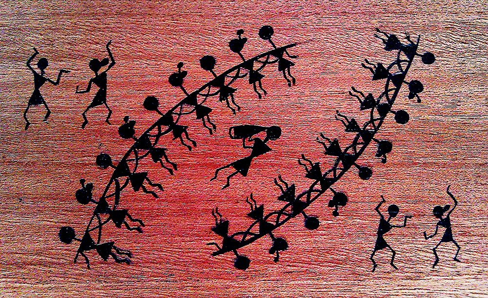 Elation - Warli Painting by Ganesh Wangadd